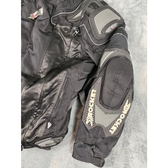 Joe Rocket Men's Black Motorcycle Racing Jacket w/ Armor Size Large - Picture 13 of 16